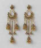Gold Tone Filigree Tassel Dangle Earrings - Unique Vintage - Womens, ACCESSORIES, JEWELRY