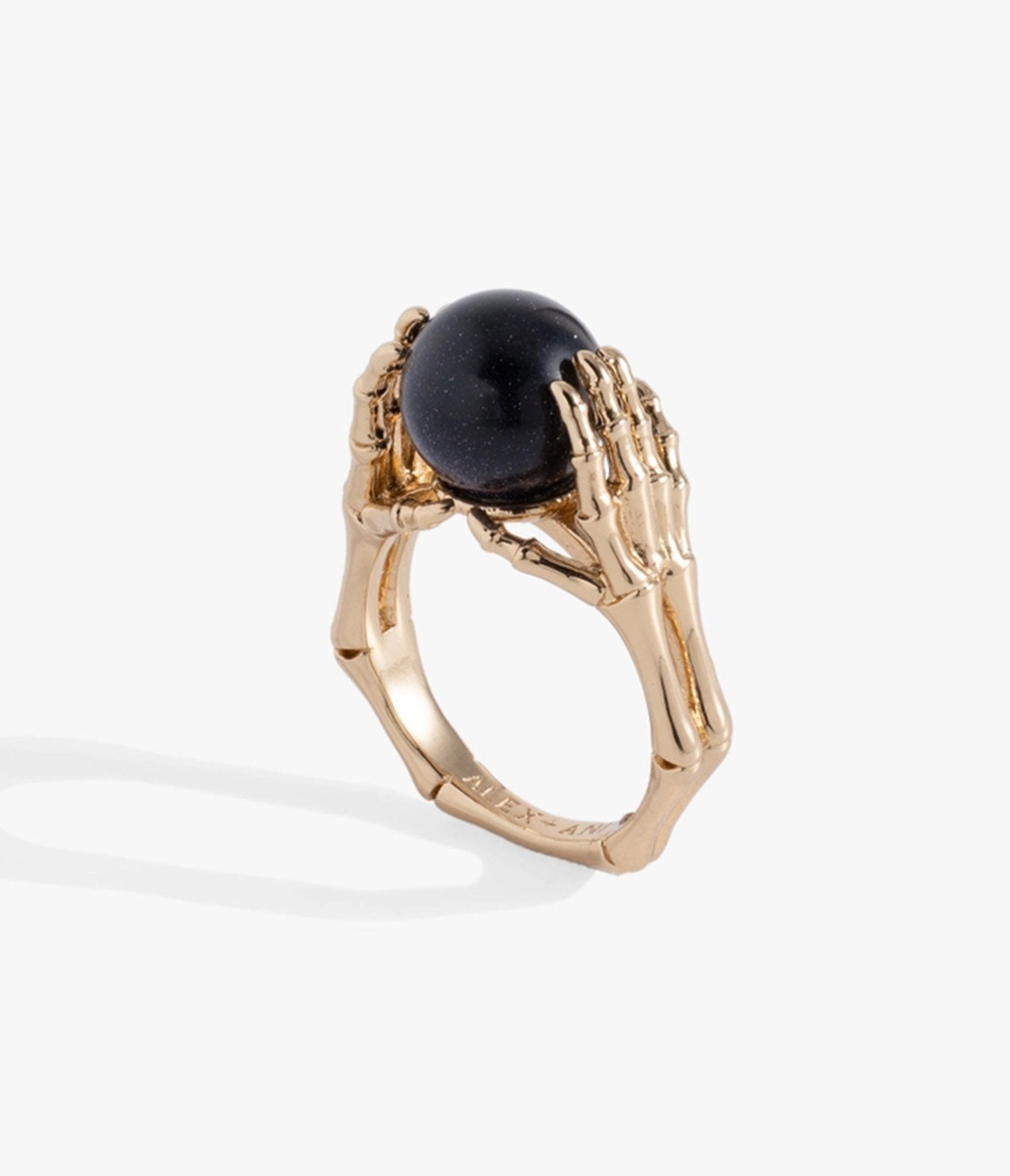 Gold Tone Skeleton Hand Statement Ring - Unique Vintage - Womens, ACCESSORIES, JEWELRY