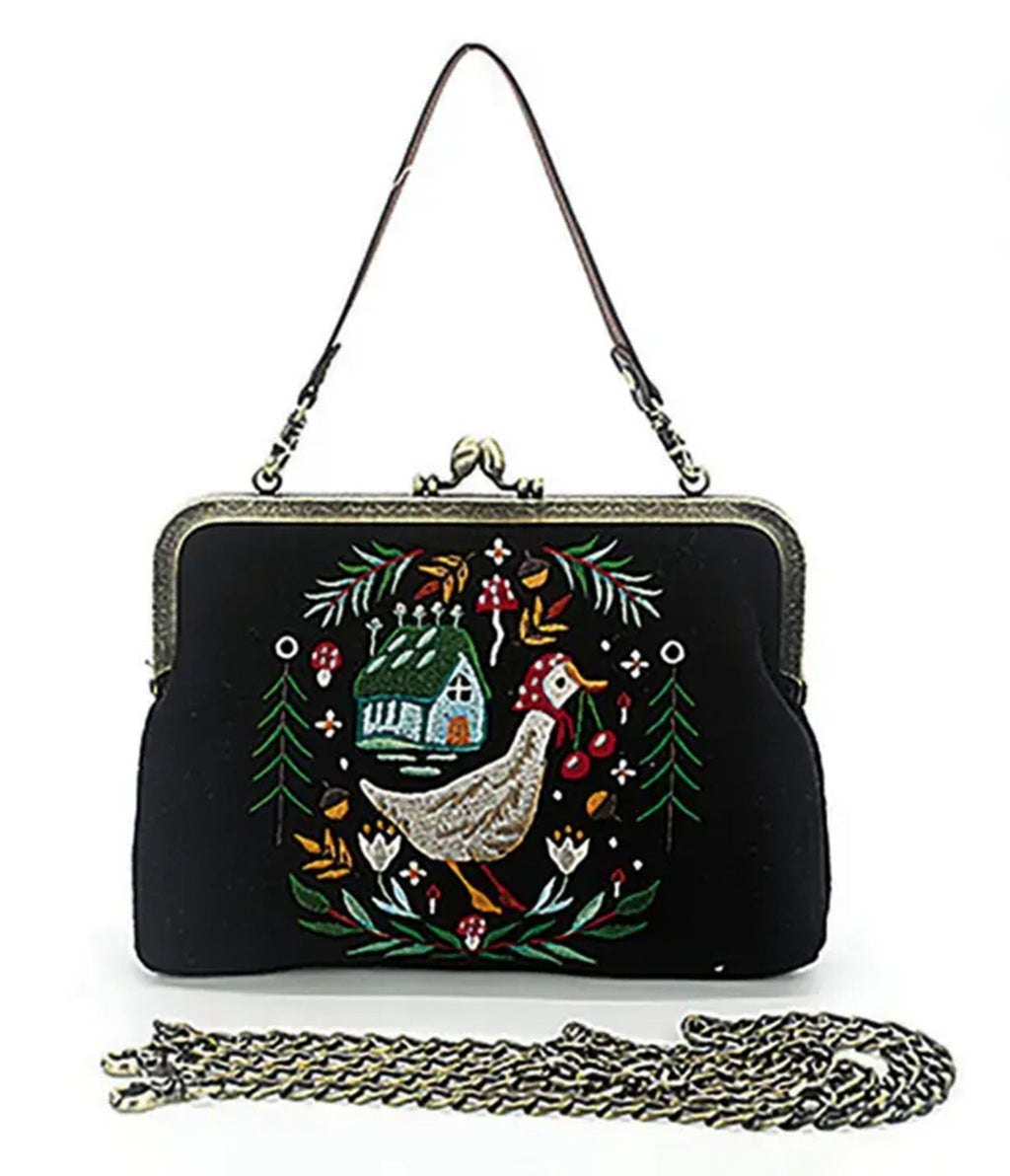 Goose & Cottage Handbag - Unique Vintage - Womens, ACCESSORIES, HANDBAGS