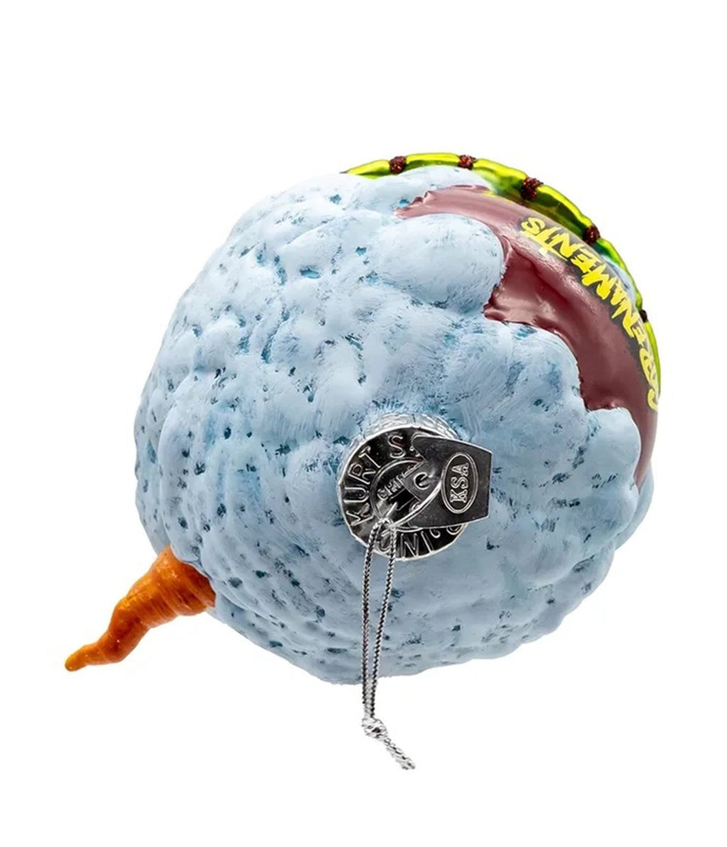 Gorenaments Evil Snowman Glass Ornament - Unique Vintage - Ornaments