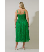 Green Eyelet Midi Dress - Unique Vintage - Womens, DRESSES, MIDI