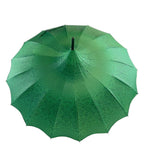 Green Pagoda Umbrella - Unique Vintage - Womens, ACCESSORIES, UMBRELLAS