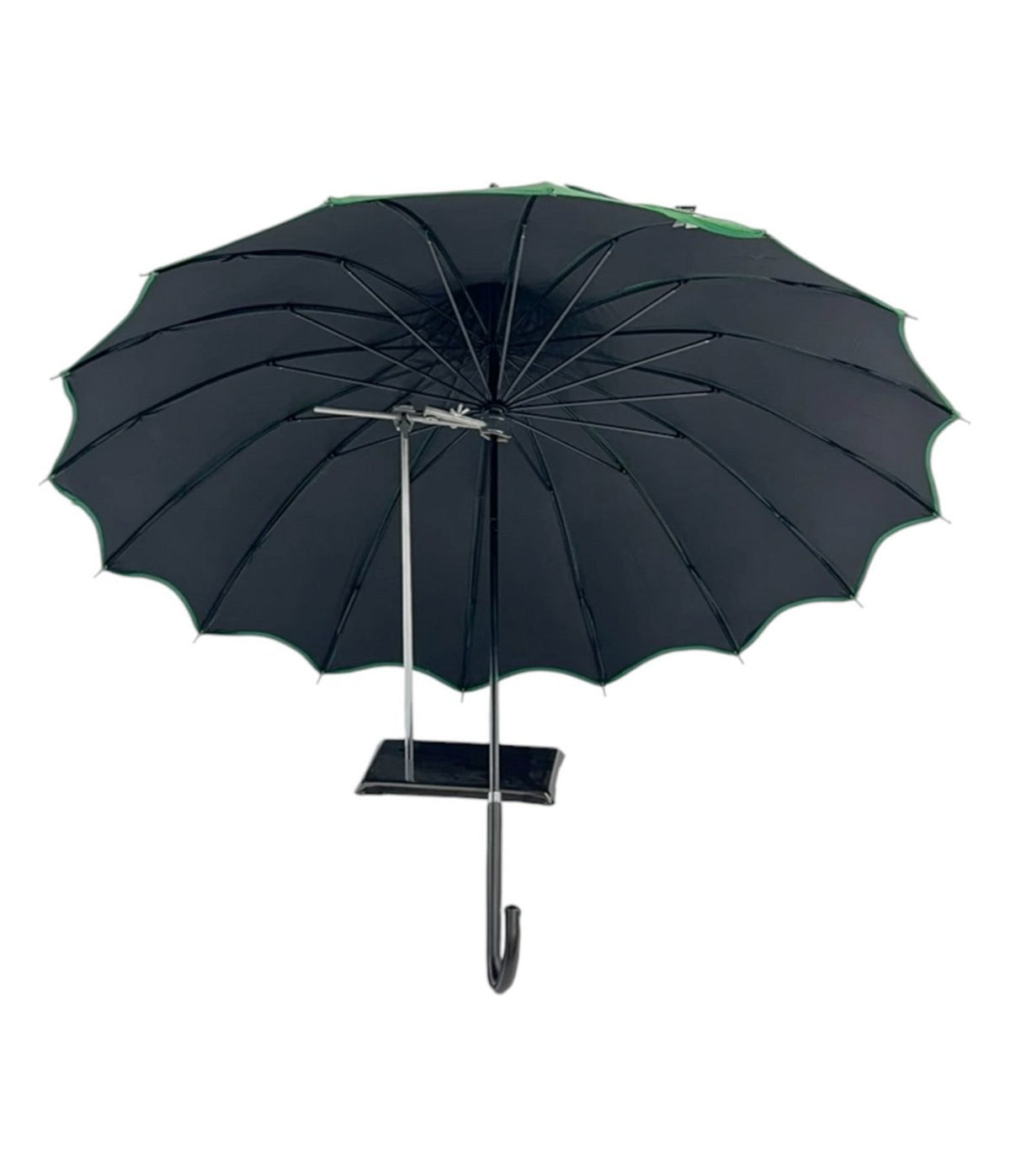 Green Pagoda Umbrella - Unique Vintage - Womens, ACCESSORIES, UMBRELLAS
