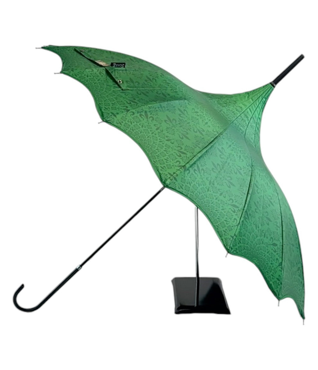 Green Pagoda Umbrella - Unique Vintage - Womens, ACCESSORIES, UMBRELLAS