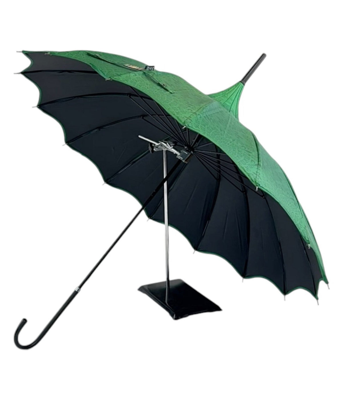 Green Pagoda Umbrella - Unique Vintage - Womens, ACCESSORIES, UMBRELLAS