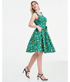 Green Purrfect Lucky Swing Dress - Unique Vintage - Womens, DRESSES, SWING