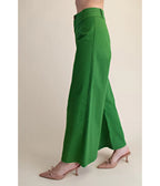 Green Wide Leg Yoke Pants - Unique Vintage - Womens, BOTTOMS, PANTS