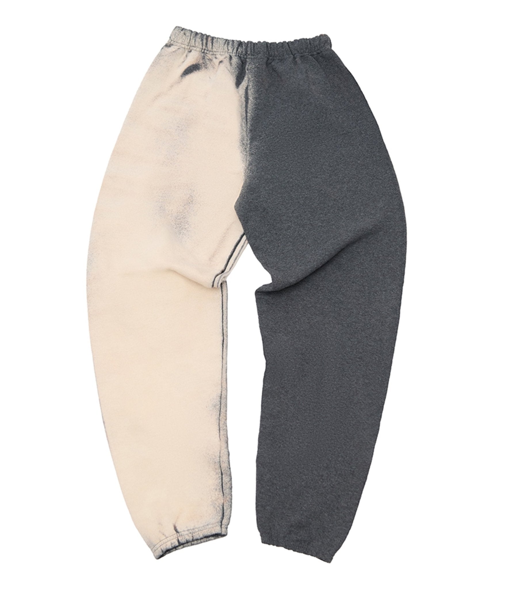 Grey & White Color Block Sweat Pant - Unique Vintage - Womens, BOTTOMS, PANTS