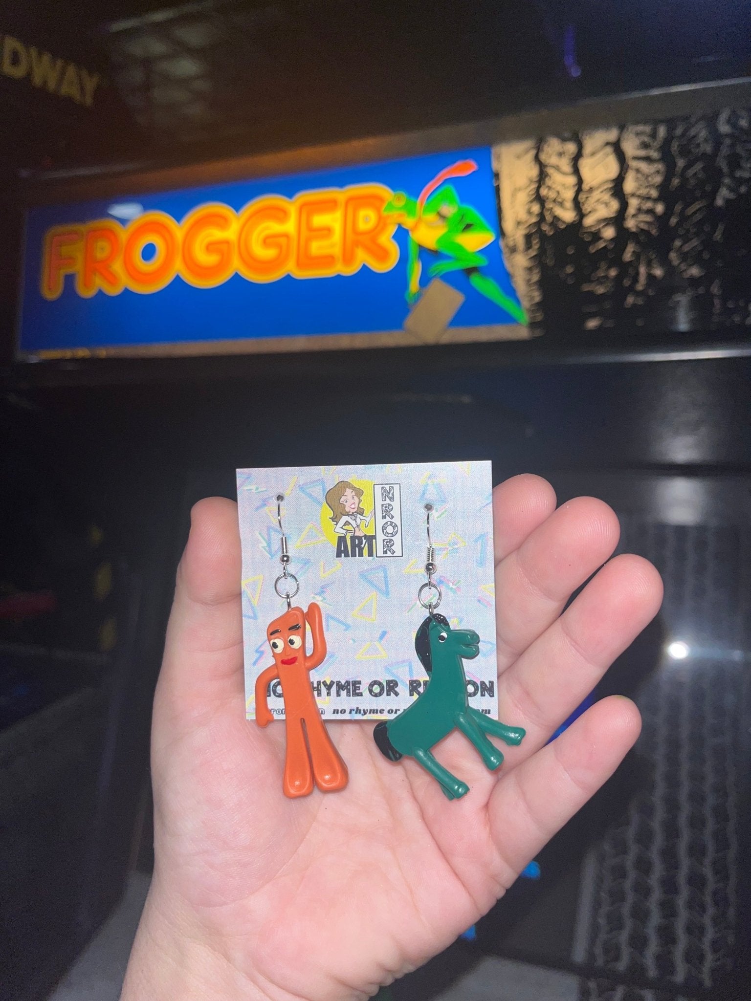 Gumby & Pokey Earrings - Unique Vintage - Womens, ACCESSORIES, JEWELRY