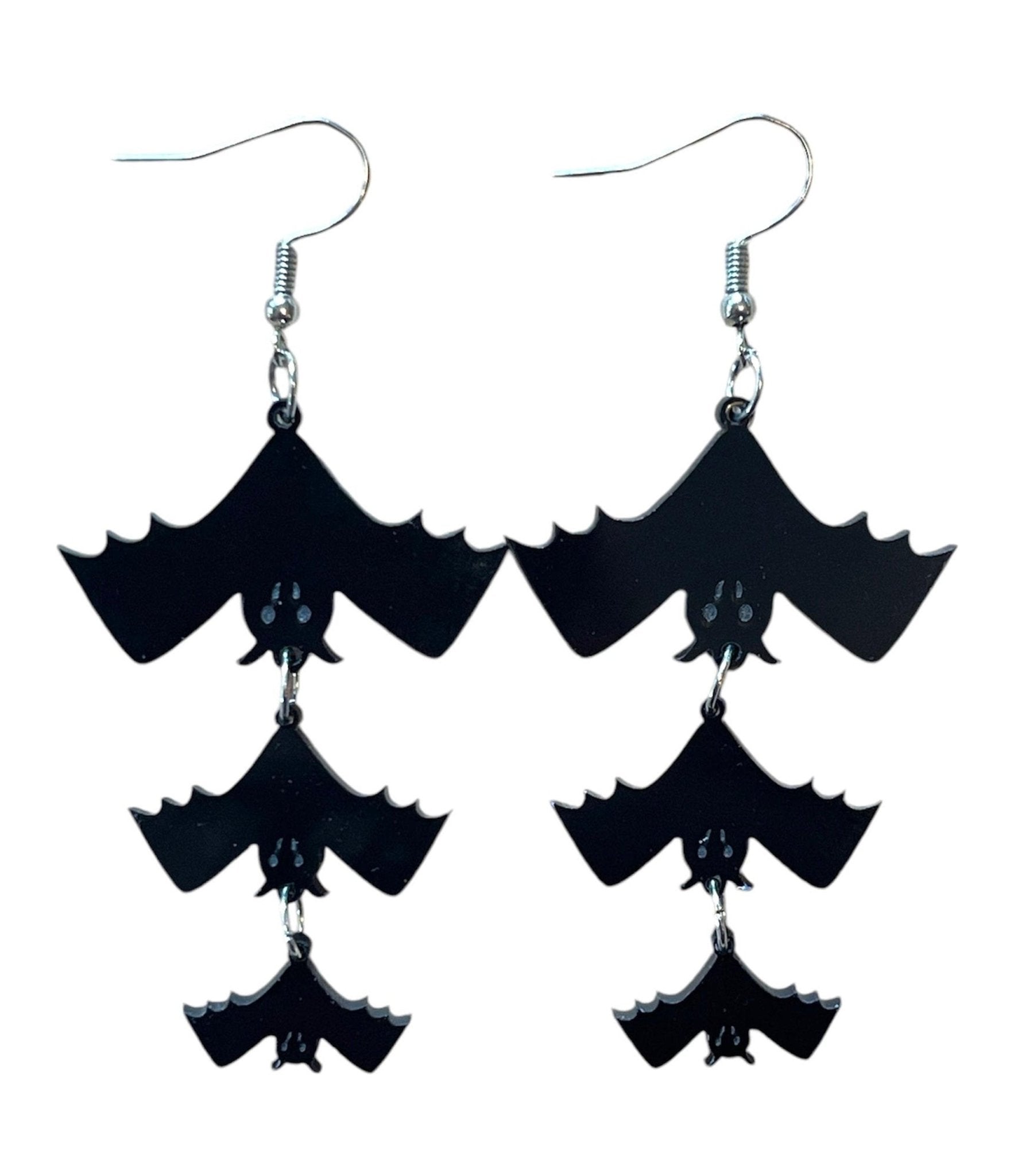 Hanging Bat Earrings - Unique Vintage - Womens, ACCESSORIES, JEWELRY