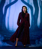 Harry Potter x Unique Vintage Burgundy Dark Mark Starlet Duster - Unique Vintage - Womens, DRESSES, MIDI