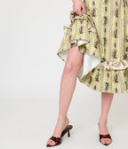 Harry Potter x Unique Vintage Green Herbology Sweetheart Swing Dress - Unique Vintage - Womens, DRESSES, SWING