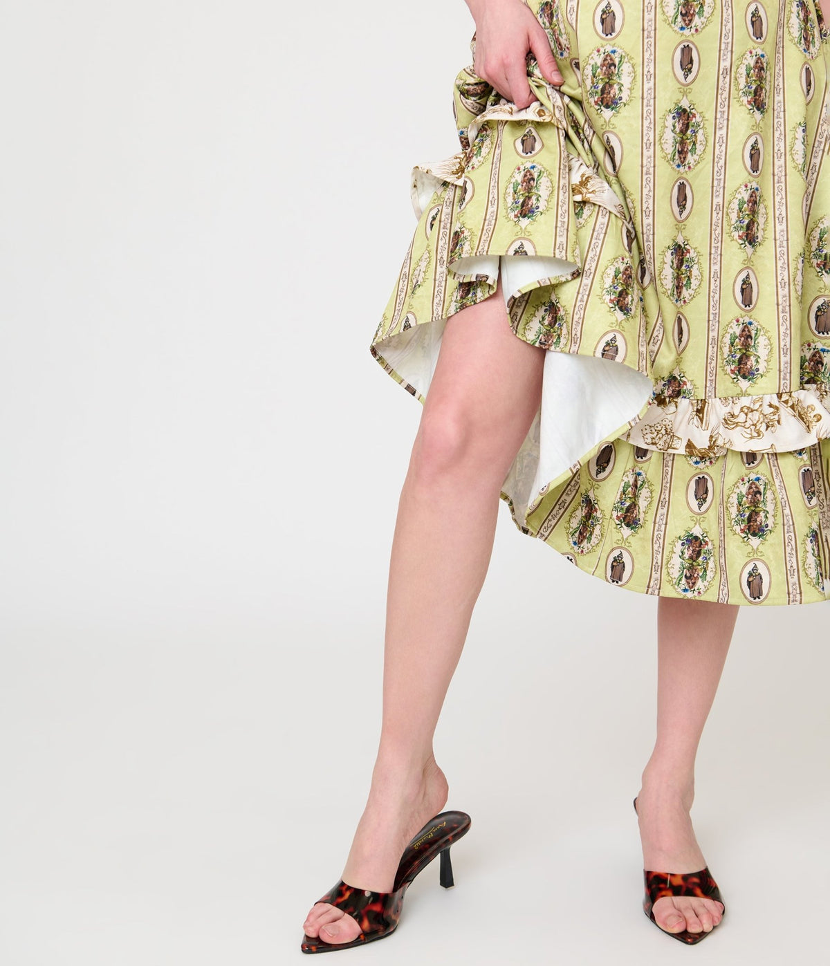 Harry Potter x Unique Vintage Green Herbology Sweetheart Swing Dress - Unique Vintage - Womens, DRESSES, SWING
