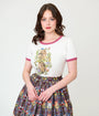 Harry Potter x Unique Vintage Herbology Print Ringer Graphic Tee