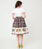 Harry Potter x Unique Vintage Hogwarts House Crests Gellar Swing Skirt - Unique Vintage - Womens, BOTTOMS, SKIRTS
