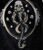 Harry Potter x Unique Vintage Plus Size Black Dark Mark Velvet Hooded Maxi Dress - Unique Vintage - Womens, DRESSES, MAXI