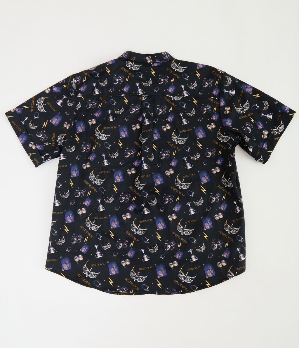 Harry Potter x Unique Vintage Plus Size Black & Purple Horcruxes Mens Shirt - Unique Vintage - Womens, TOPS, WOVEN TOPS