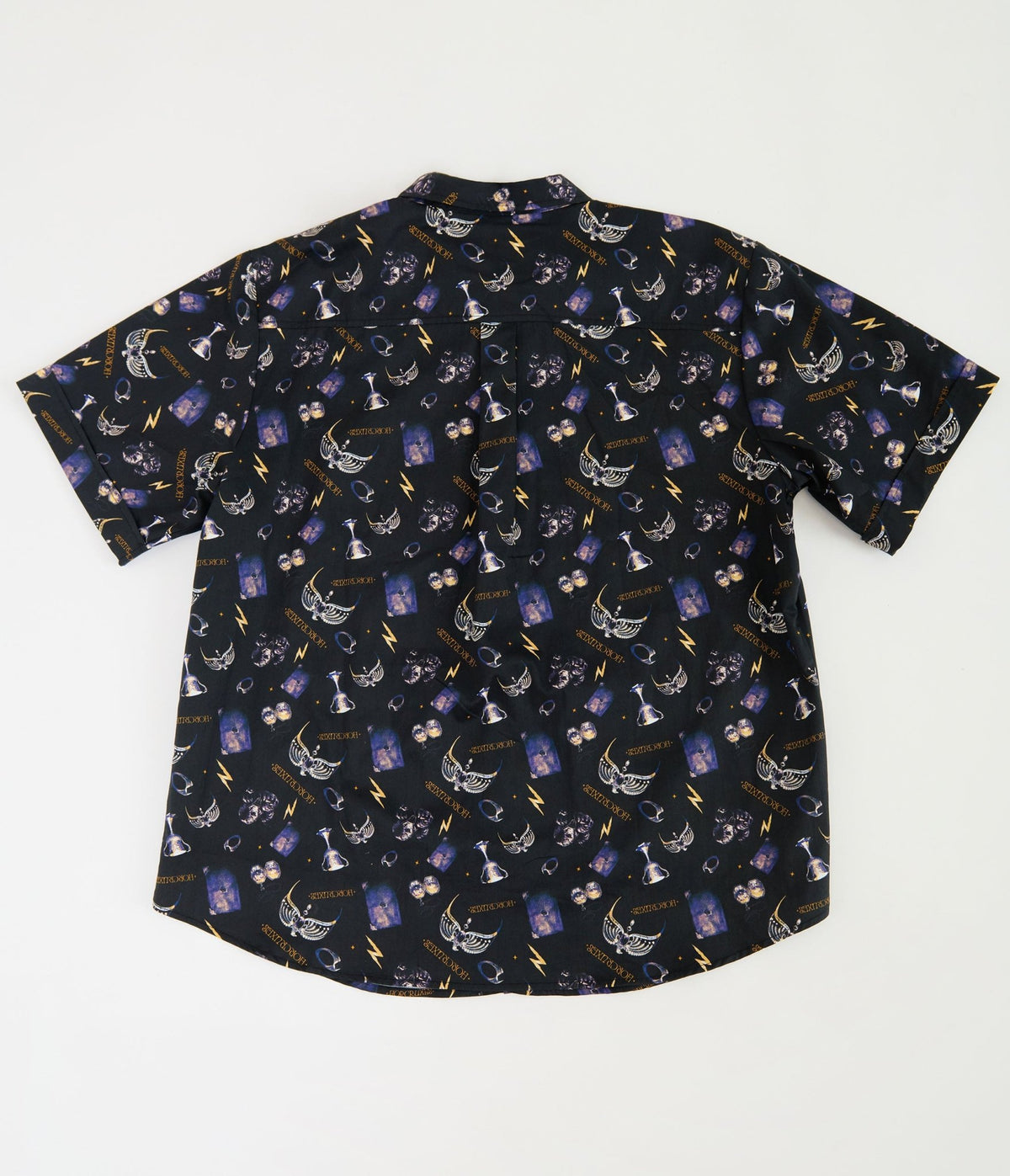 Harry Potter x Unique Vintage Plus Size Black & Purple Horcruxes Mens Shirt - Unique Vintage - Womens, TOPS, WOVEN TOPS