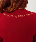 Harry Potter x Unique Vintage Plus Size Burgundy Hedwig Embroidered Cropped Cardigan - Unique Vintage - Womens, TOPS, SWEATERS