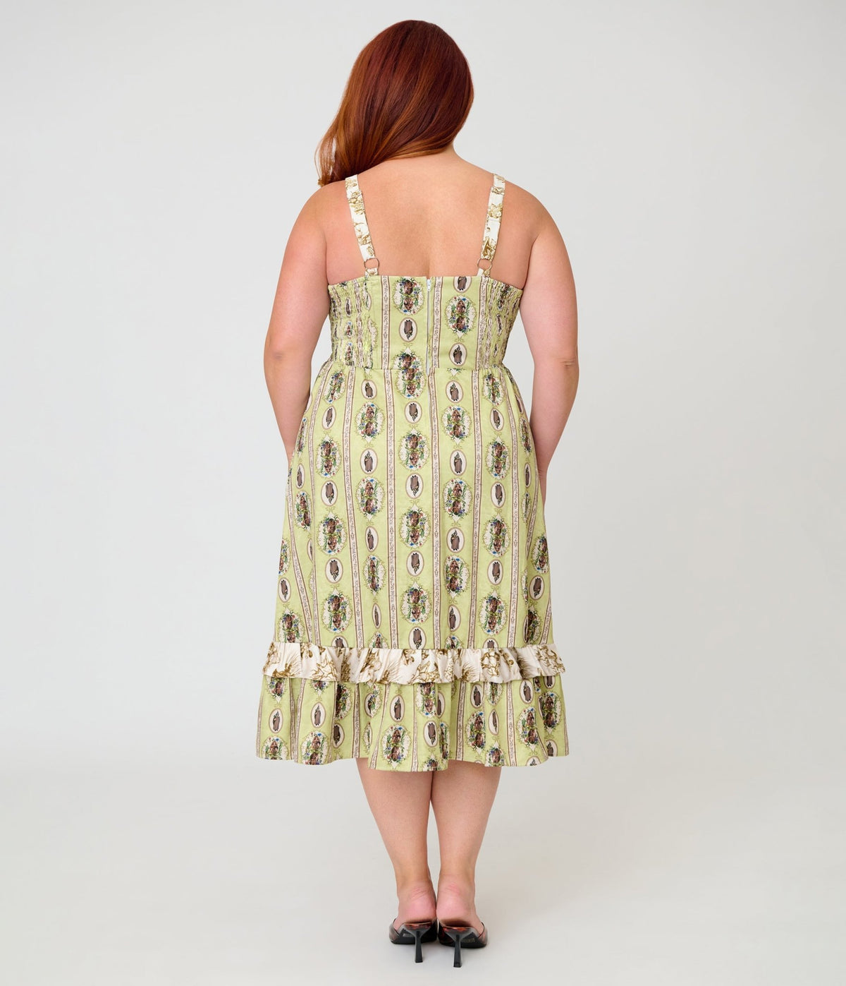 Harry Potter x Unique Vintage Plus Size Green Herbology Sweetheart Swing Dress - Unique Vintage - Womens, DRESSES, SWING