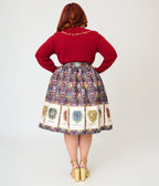 Harry Potter x Unique Vintage Plus Size Hogwarts House Crests Gellar Swing Skirt - Unique Vintage - Womens, BOTTOMS, SKIRTS
