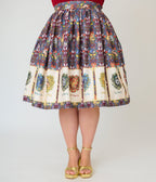 Harry Potter x Unique Vintage Plus Size Hogwarts House Crests Gellar Swing Skirt - Unique Vintage - Womens, BOTTOMS, SKIRTS