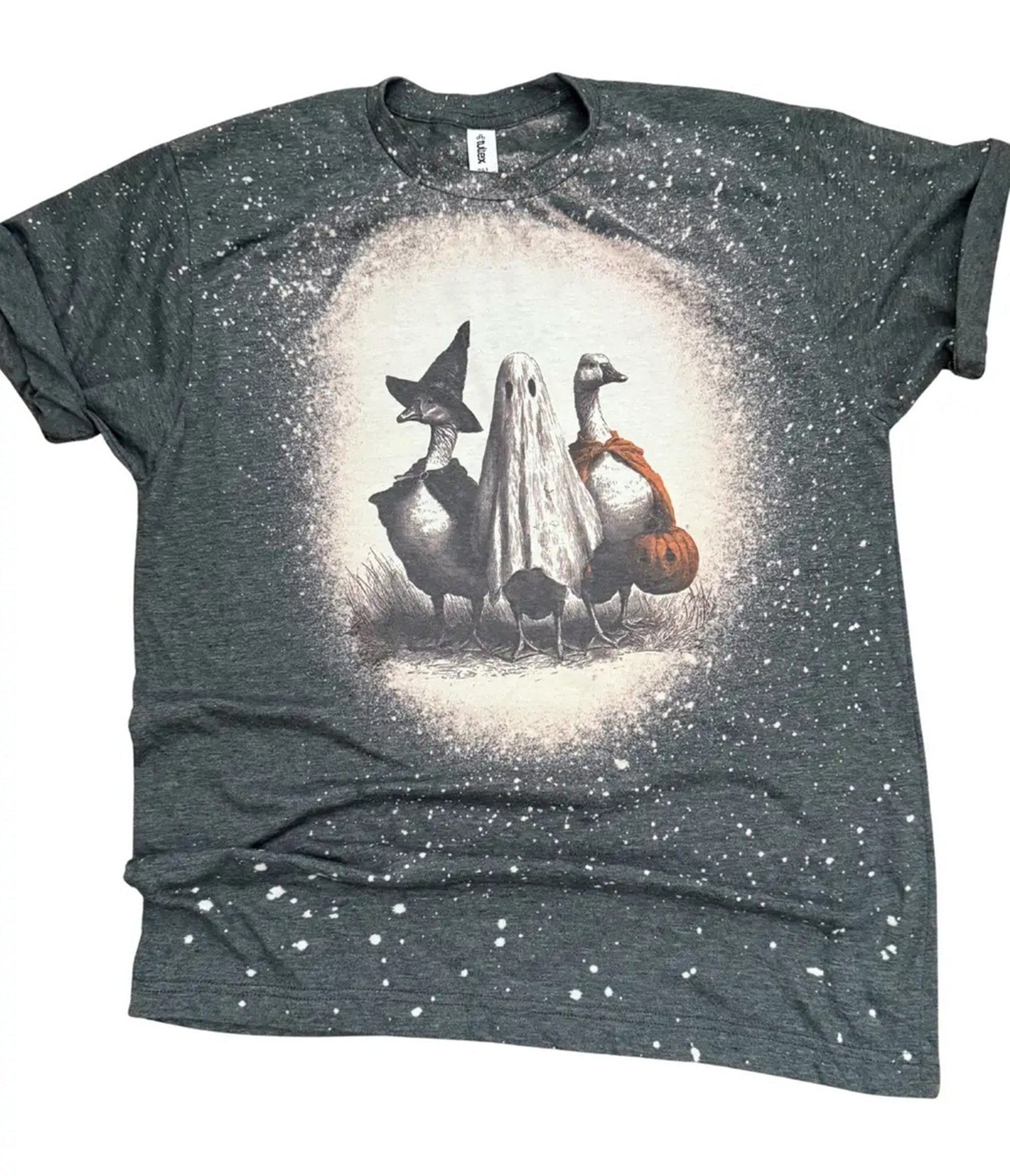 Haunted Goose Gang Bleached Tee - Unique Vintage - Womens, GRAPHIC TEES, TEES