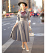 Heart My Closet 1950s Grey Lindy Swing Dress