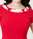 Heart My Closet 1950s Red Lucy Swing Dress - Unique Vintage - Womens, DRESSES, SWING