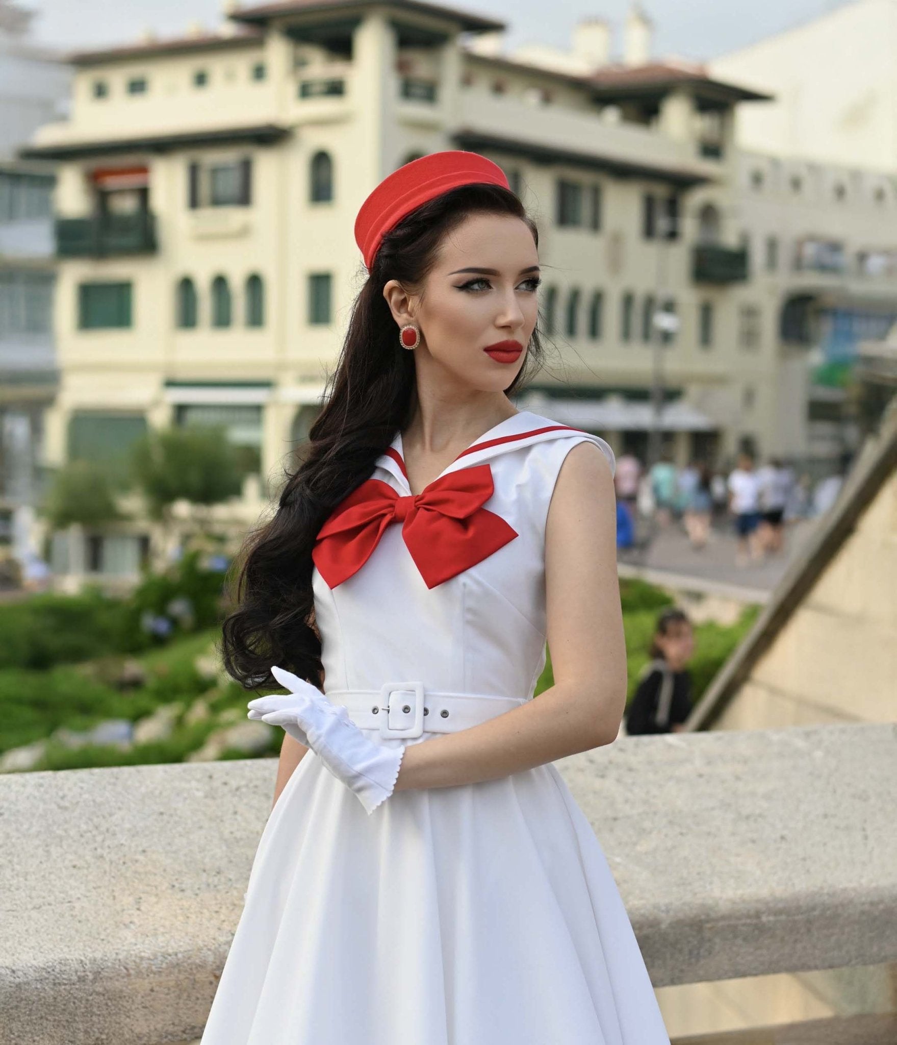 Heart My Closet 1950s Sailor Swing Dress Heart My Closet 1950s Sailor Swing Dress