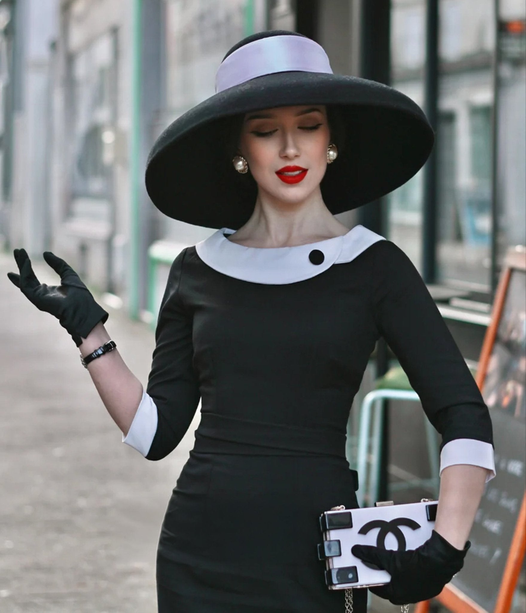 Heart My Closet Black & White Laura Pencil Dress 4 Heart My Closet Black & White Laura Pencil Dress 4