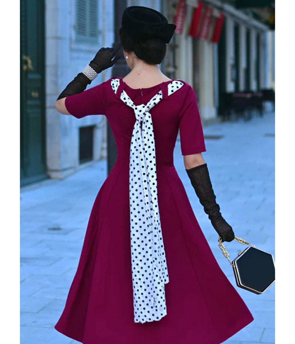 Heart My Closet Fuchsia Lucy Swing Dress - Unique Vintage - Womens, DRESSES, VINTAGE