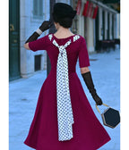 Heart My Closet Fuchsia Lucy Swing Dress - Unique Vintage - Womens, DRESSES, VINTAGE