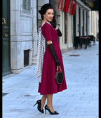 Heart My Closet Fuchsia Lucy Swing Dress - Unique Vintage - Womens, DRESSES, VINTAGE