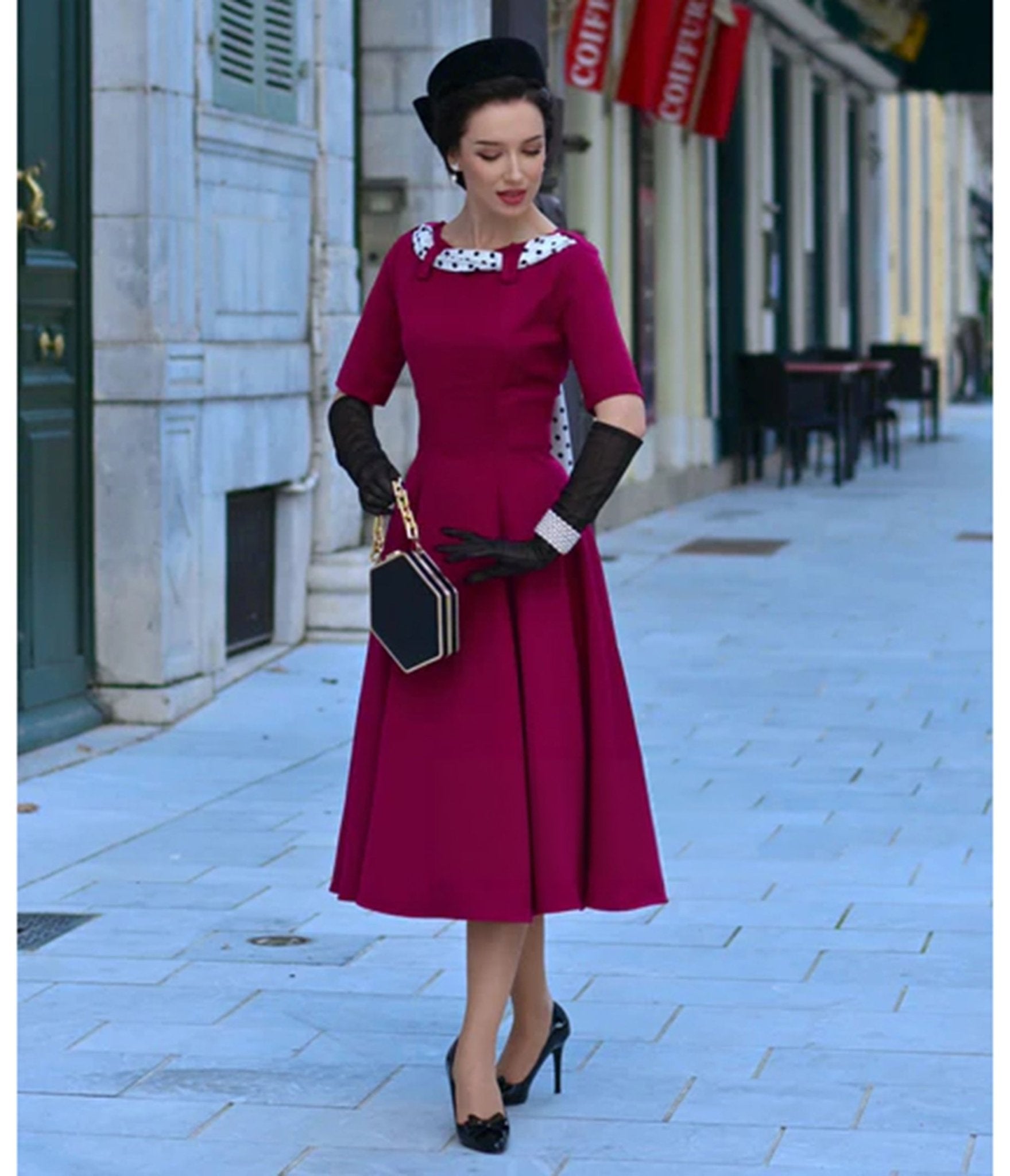 Heart My Closet Fuchsia Lucy Swing Dress