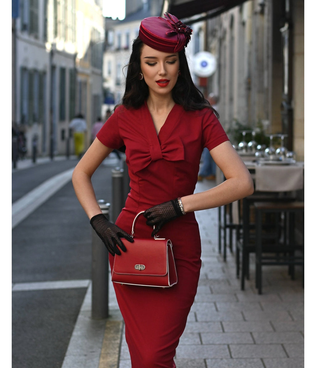 Heart My Closet Red Rita Pencil Dress