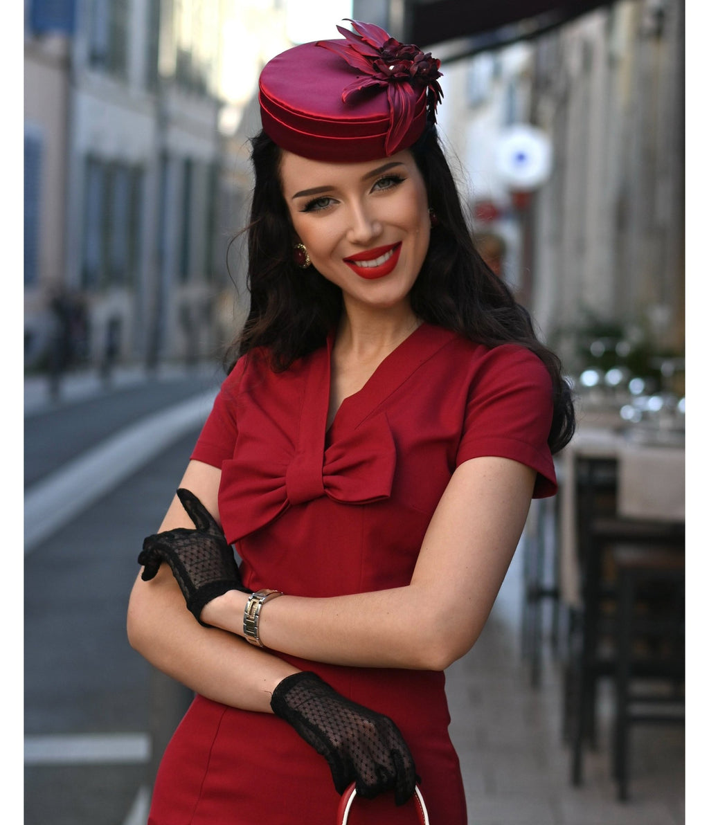 Heart My Closet Red Rita Pencil Dress - Unique Vintage - Womens, DRESSES, WIGGLE