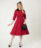 Heart My Closet Red Stella Swing Dress - Unique Vintage - 