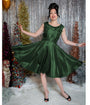 Heart of Haute Emerald Green Suzette Swing Dress