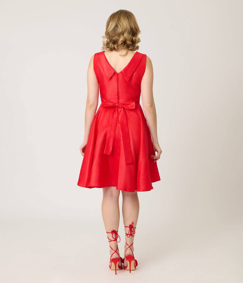 Heart of Haute Red Suzette Swing Dress - Unique Vintage - Womens, DRESSES, SWING