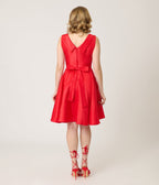 Heart of Haute Red Suzette Swing Dress - Unique Vintage - Womens, DRESSES, SWING