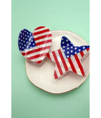 Heart Shape American Flag Hair Claw Clip - Unique Vintage - Womens, ACCESSORIES, HAIR
