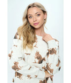 Heather Grey Squirrel Print Sweatshirt - Unique Vintage - Womens, TOPS, SWEATERS