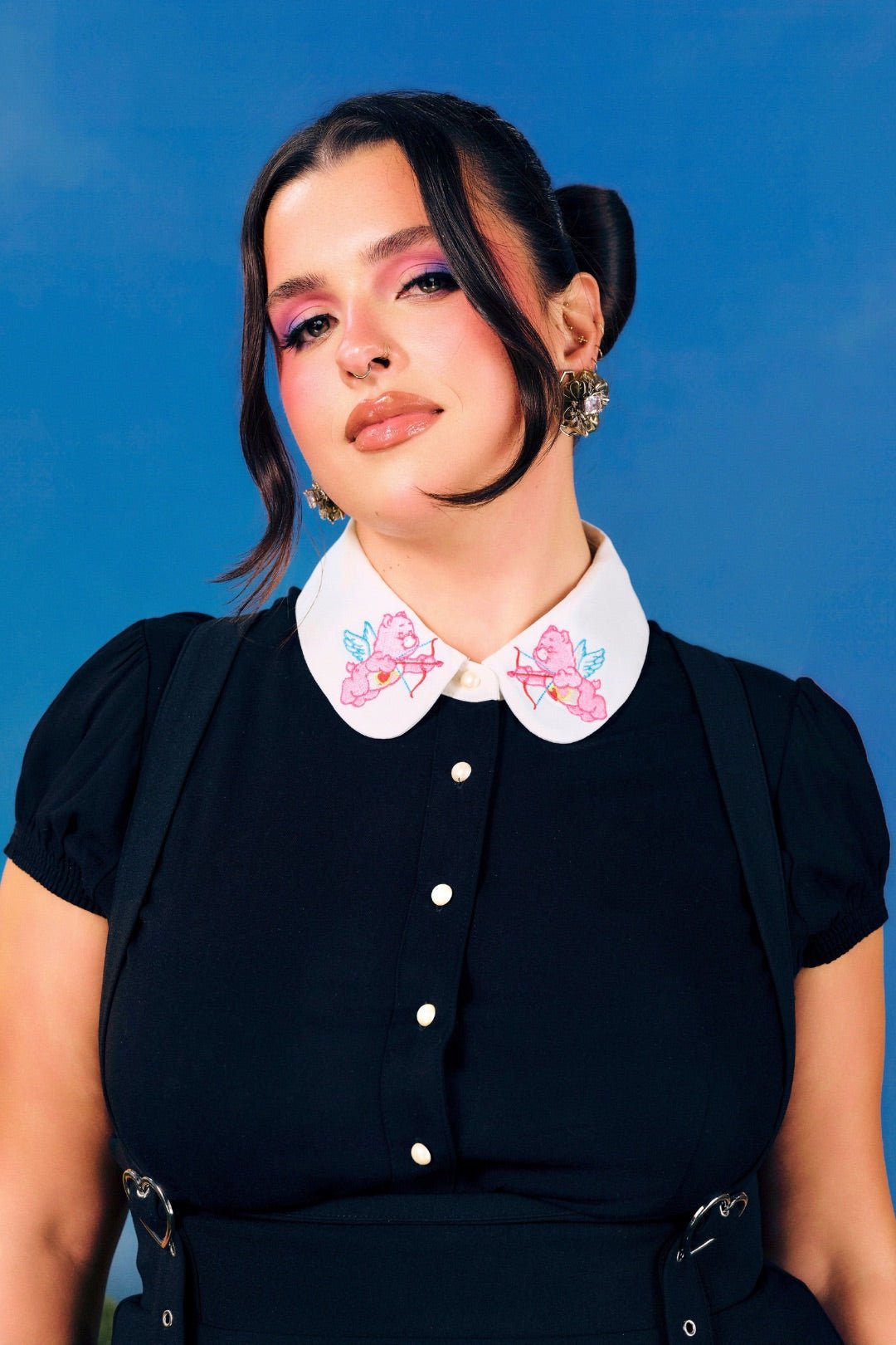 Hell Bunny Black Care Bears Blouse - Unique Vintage - Womens, TOPS, SHIRTS