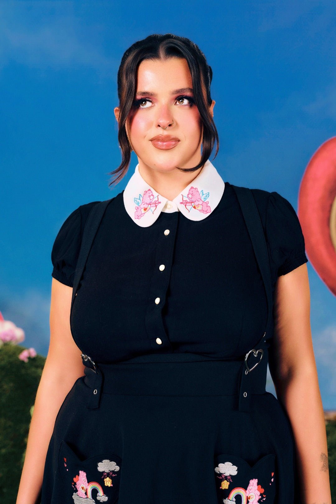 Hell Bunny Black Care Bears Blouse - Unique Vintage - Womens, TOPS, SHIRTS