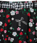 Hell Bunny Black Floral Isobel Swing Skirt - Unique Vintage - Womens, BOTTOMS, SKIRTS