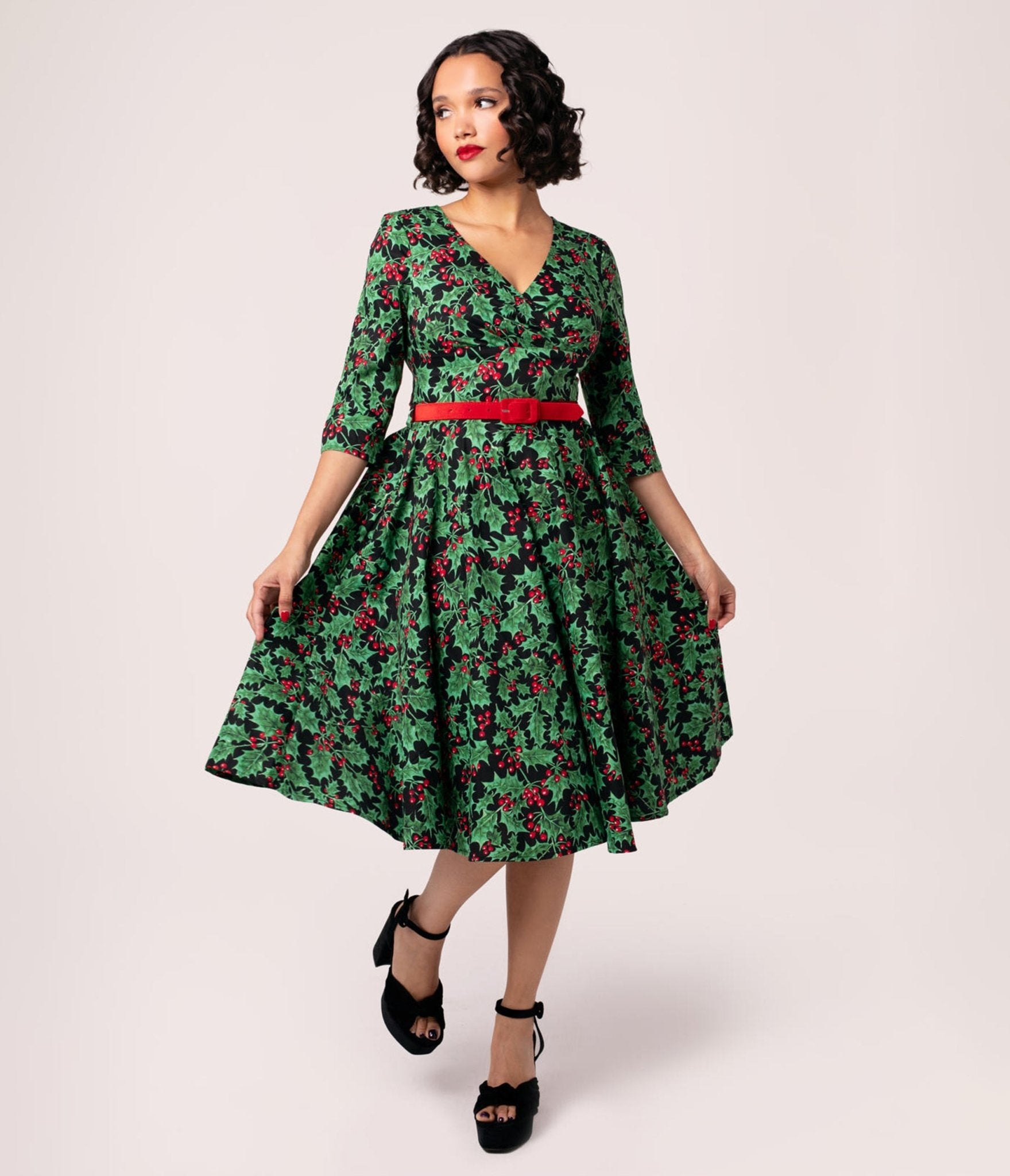 green emerald velvet dress Hell Bunny Teal and Black Jessica Dress – Unique Vintage