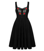 Hell Bunny Black Scorpion Western Swing Dress - Unique Vintage - Womens, DRESSES, SWING