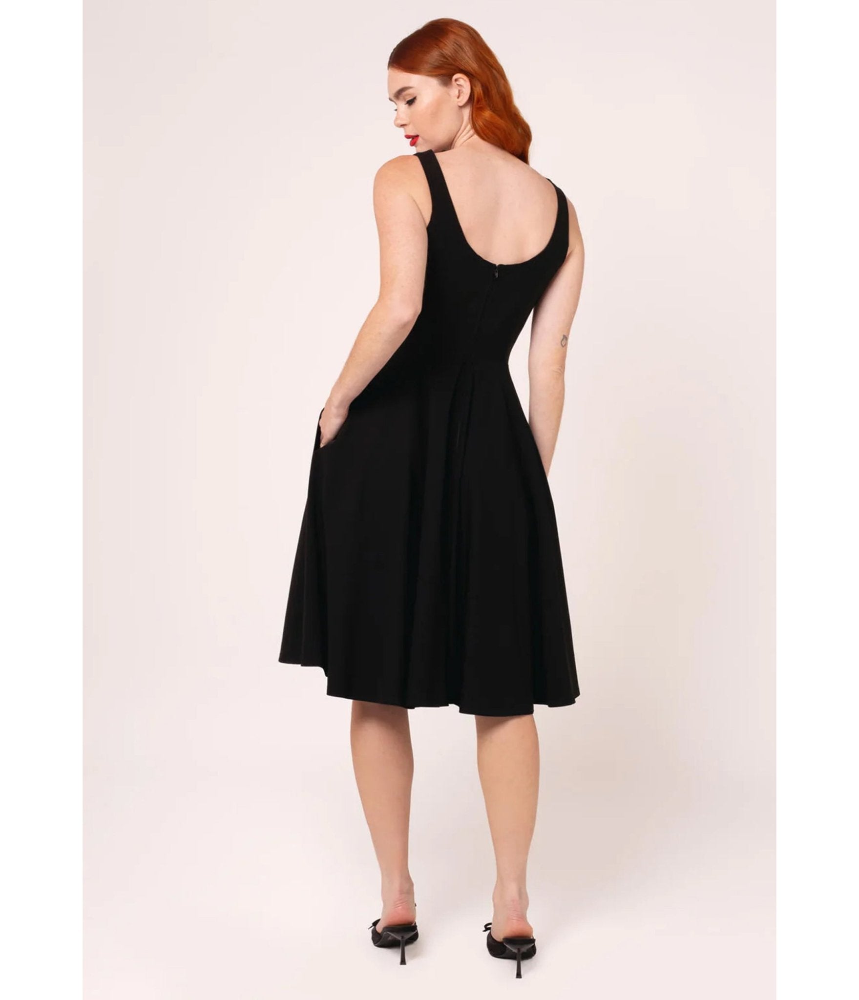 Hell Bunny Black Scorpion Western Swing Dress Medium