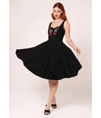 Hell Bunny Black Scorpion Western Swing Dress - Unique Vintage - Womens, DRESSES, SWING